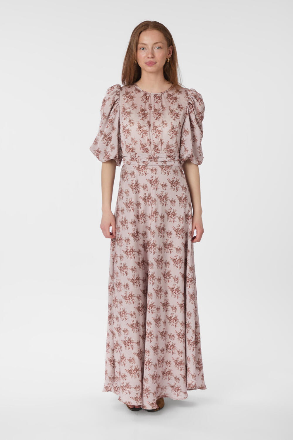 Kikka Wild Rose lang kjole - Dusty Rose